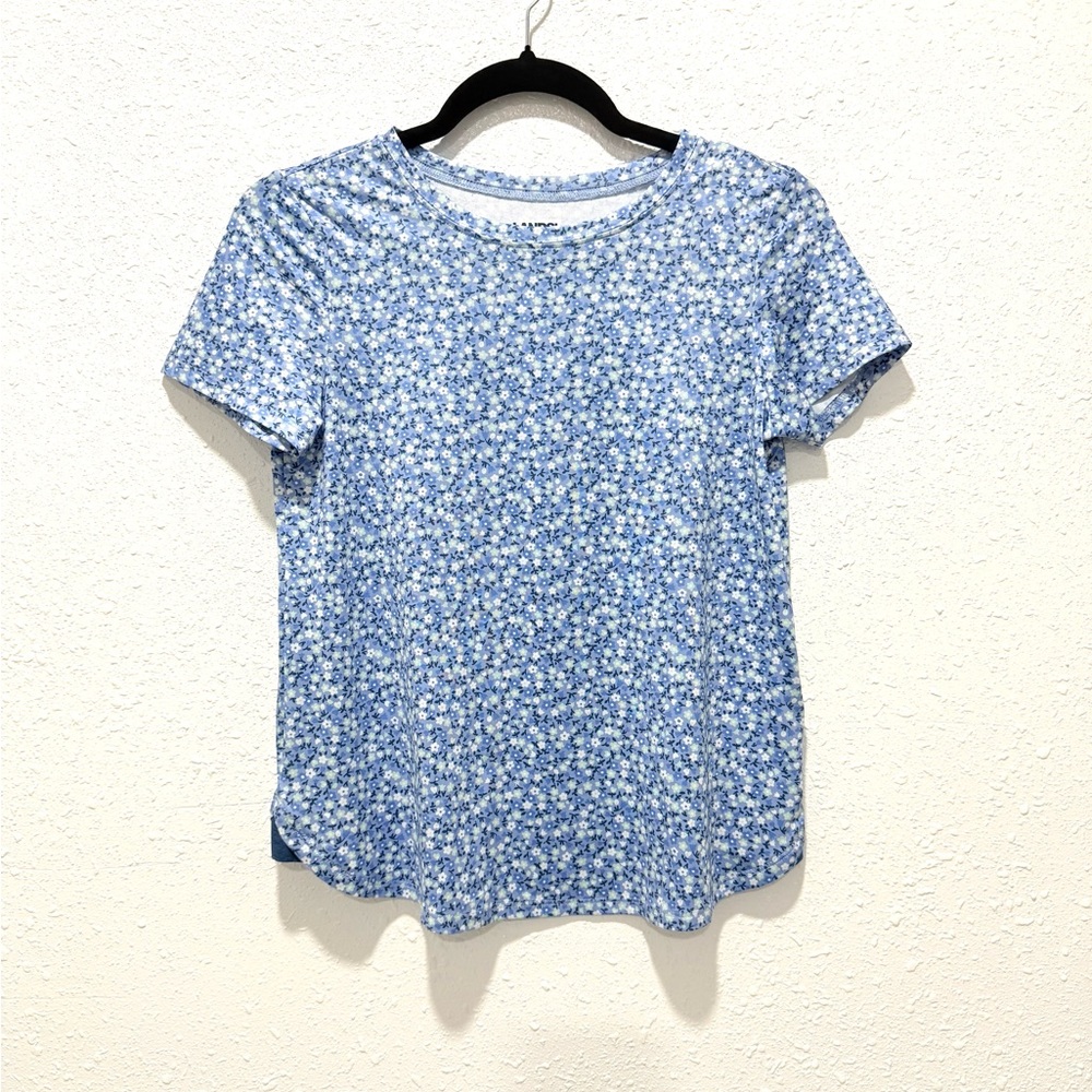 Lands' End Girls Short Sleeve Active Curved Hem Tee 10/12